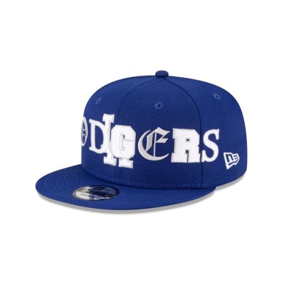 Blue Los Angeles Dodgers Hat - New Era MLB Mixed Font 9FIFTY Snapback Caps USA1280956